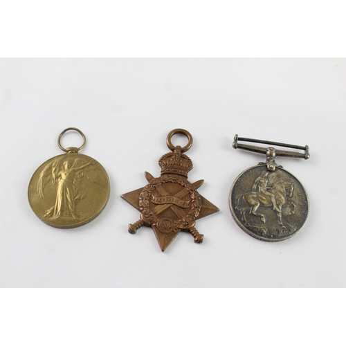 324 - WW1 1914-15 Star Trio Named- 13943 Pte G.V Richards Wilts Regt