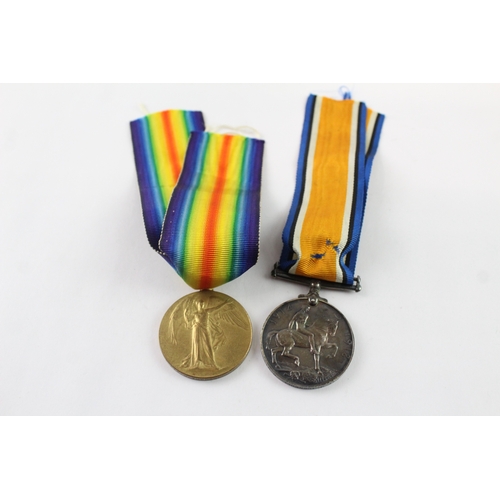 327 - WW1 Medal Pair Named To- 292078 Pte J. Turnbull R Highers