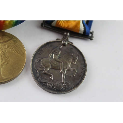 327 - WW1 Medal Pair Named To- 292078 Pte J. Turnbull R Highers