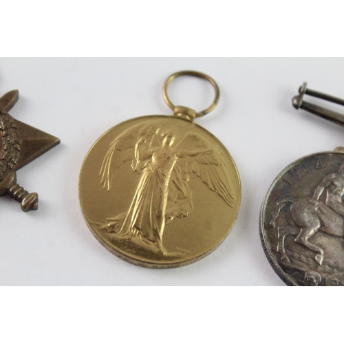 335 - WW1 1914-15 Star Trio Named- 3036 Pte W. Baker Royal Fus