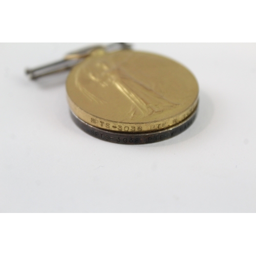 335 - WW1 1914-15 Star Trio Named- 3036 Pte W. Baker Royal Fus