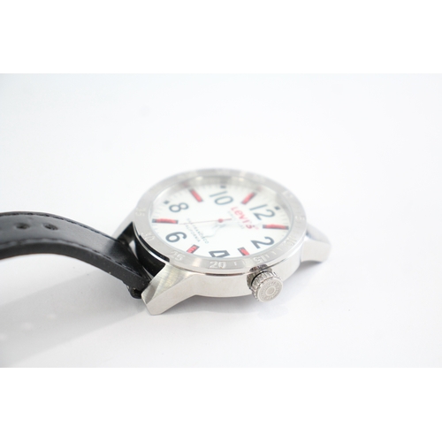 369 - Emporio-Armani & Levis Watches With Box WATCH RUNS x 2