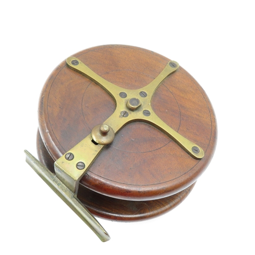 346 - Pair of Antique Fishing Reels Wooden Metal Brass