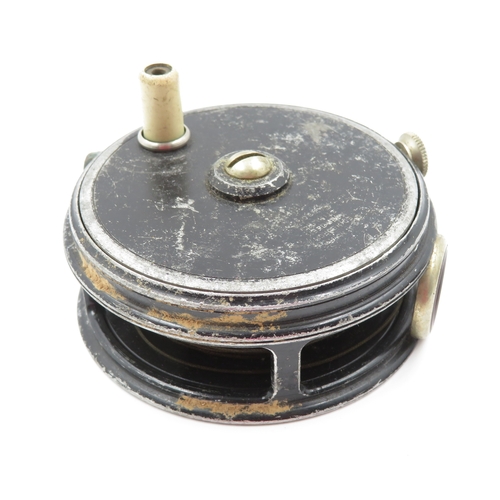 346 - Pair of Antique Fishing Reels Wooden Metal Brass