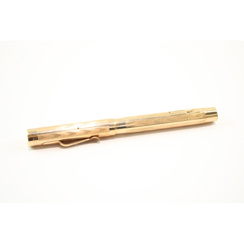 Vintage Wahl 'Wahl Pen' Gold Plated Fountain Pen 14ct Gold Nib Writing