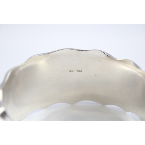 206 - Sterling Silver Modernist Torque Bangle (46g)