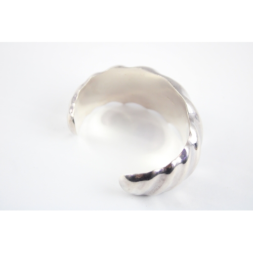 206 - Sterling Silver Modernist Torque Bangle (46g)