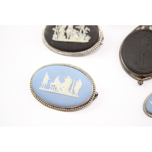 207 - Collection of Sterling Silver Wedgwood Jewellery, inc. Jasperware x 8 (64g)