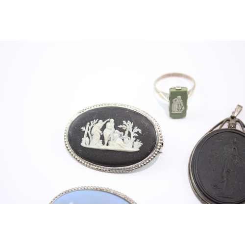 207 - Collection of Sterling Silver Wedgwood Jewellery, inc. Jasperware x 8 (64g)