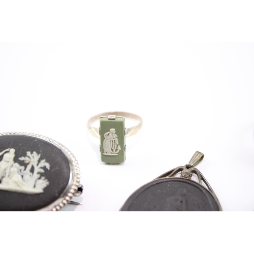 207 - Collection of Sterling Silver Wedgwood Jewellery, inc. Jasperware x 8 (64g)