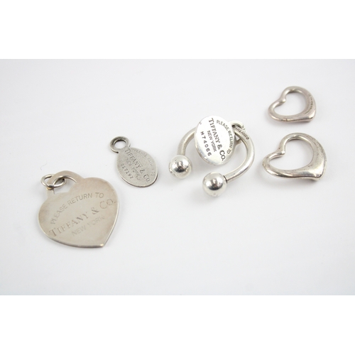 209 - Collection of Sterling Silver Tiffany & Co Accessories, inc. Heart, Tag x 5 (50g)