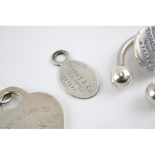 209 - Collection of Sterling Silver Tiffany & Co Accessories, inc. Heart, Tag x 5 (50g)