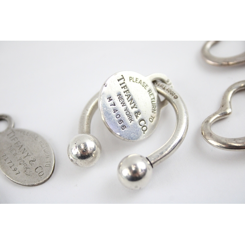 209 - Collection of Sterling Silver Tiffany & Co Accessories, inc. Heart, Tag x 5 (50g)