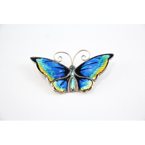 216 - Sterling Silver David Anderson Butterfly Brooch, w/ Enamel (15g)