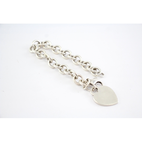 218 - Sterling Silver Tiffany & Co Bracelet, w/ Heart Tag (39g)