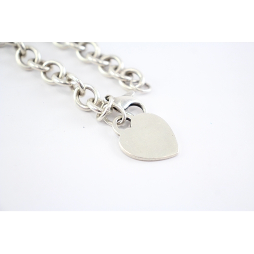 218 - Sterling Silver Tiffany & Co Bracelet, w/ Heart Tag (39g)