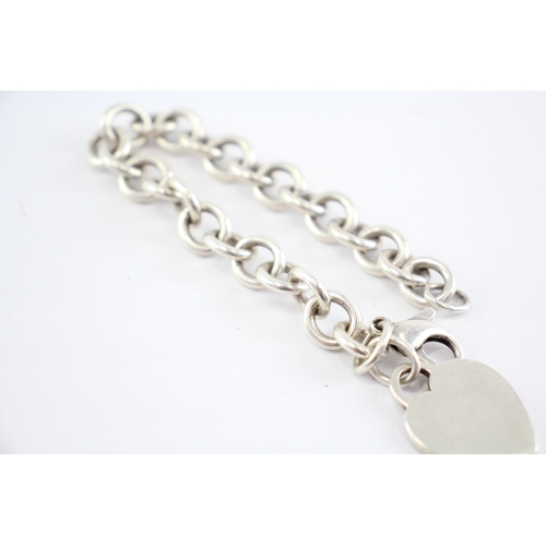 218 - Sterling Silver Tiffany & Co Bracelet, w/ Heart Tag (39g)