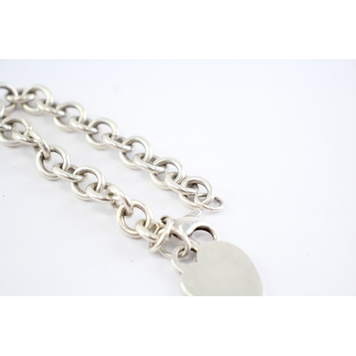 218 - Sterling Silver Tiffany & Co Bracelet, w/ Heart Tag (39g)