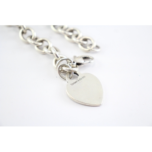 218 - Sterling Silver Tiffany & Co Bracelet, w/ Heart Tag (39g)