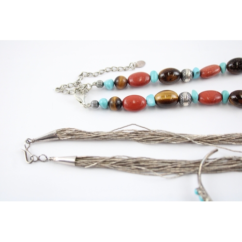 236 - Collection of Sterling Silver Native American Jewellery, inc. Carolyn Pollack x 7 (95g)