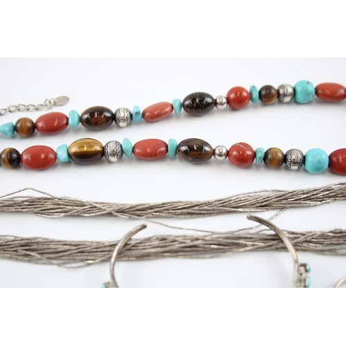 236 - Collection of Sterling Silver Native American Jewellery, inc. Carolyn Pollack x 7 (95g)