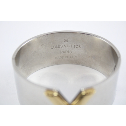 239 - Louis Vuitton Paris Silver Tone Bangle (82g)
