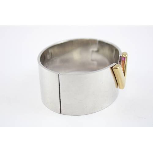 239 - Louis Vuitton Paris Silver Tone Bangle (82g)