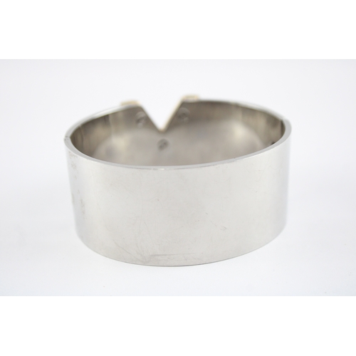 239 - Louis Vuitton Paris Silver Tone Bangle (82g)