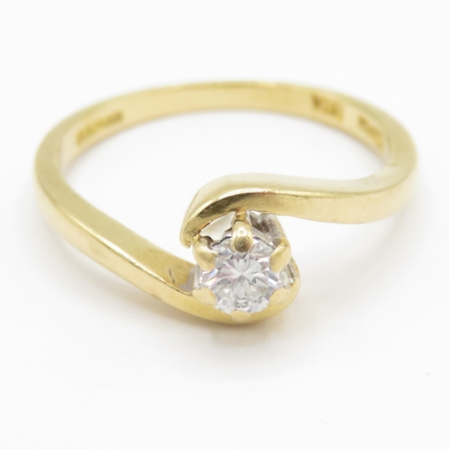 100 - 18ct Gold Diamond Solitaire Ring, 15 PTS, Hallmarked London (2.6g) Size K