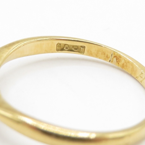 102 - Antique 18ct Gold Diamond Cluster Ring - stone missing  (1.7g) Size J