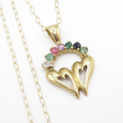 87 - 9ct gold dearest pendant necklace (1.6g)