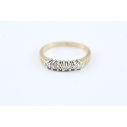 85 - 9ct gold diamond half eternity ring (2.7g) Size O 1/2