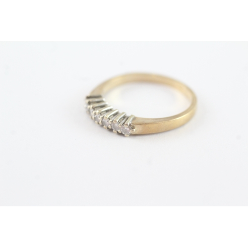 85 - 9ct gold diamond half eternity ring (2.7g) Size O 1/2