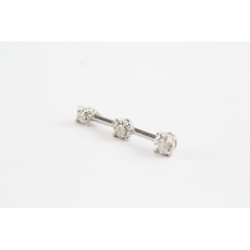 98 - 2x 9ct gold diamond drop pendant & earrings (1.8g)