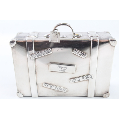 Asprey & Co. .925 Sterling Silver Novelty Suitcase Trinket Jewellery ...