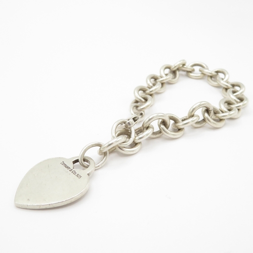 218 - Sterling Silver Tiffany & Co Bracelet, w/ Heart Tag (39g)