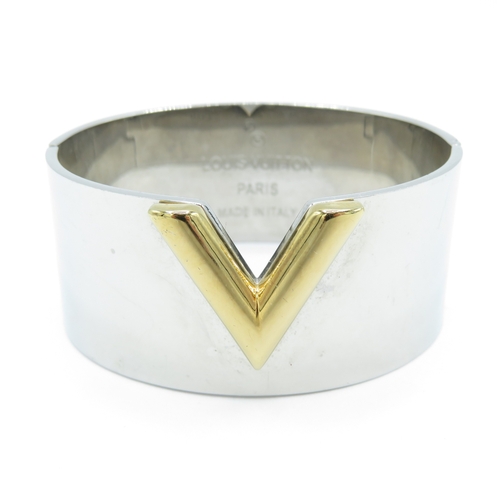 239 - Louis Vuitton Paris Silver Tone Bangle (82g)
