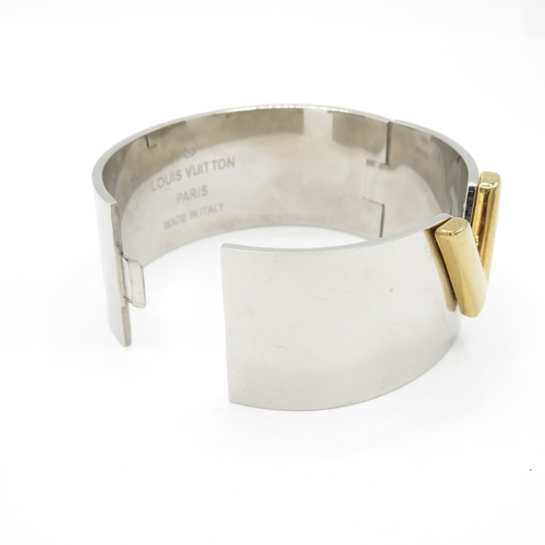 239 - Louis Vuitton Paris Silver Tone Bangle (82g)