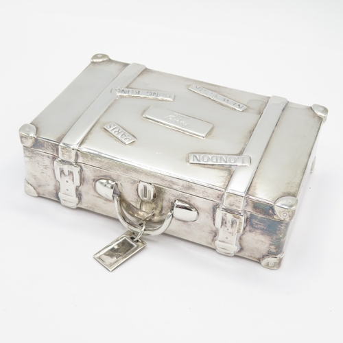 Asprey & Co. .925 Sterling Silver Novelty Suitcase Trinket Jewellery ...