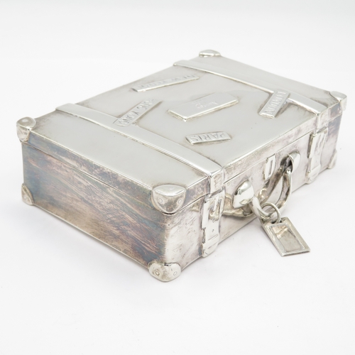 Asprey & Co. .925 Sterling Silver Novelty Suitcase Trinket Jewellery ...
