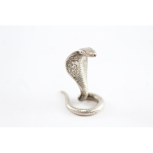 329 - Vintage .930 Silver Novelty Cobra Miniature 22g