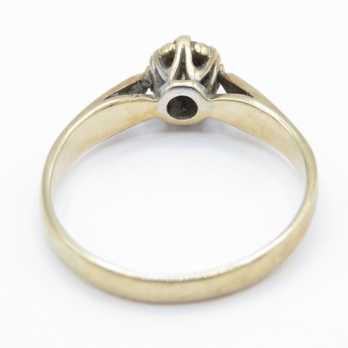 10 - 9ct Gold Diamond Solitaire Ring (1.7g) Size K