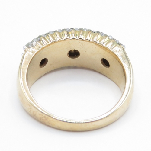 14 - 9ct Gold Diamond Dress Ring (7.1g) Size P