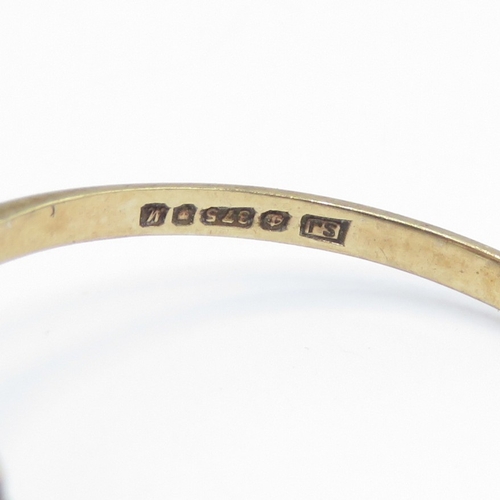 26 - 9ct Gold Ruby and Cubic Zirconia Cluster Ring  (1.8g) Size P