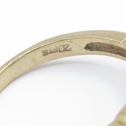 3 - 9ct Gold Diamond and Sapphire Halo Ring (3.7g) Size L