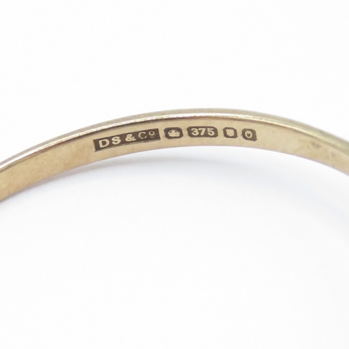 32 - 9ct Gold Diamond and Topaz Halo Ring (1.7g) Size P 1/2