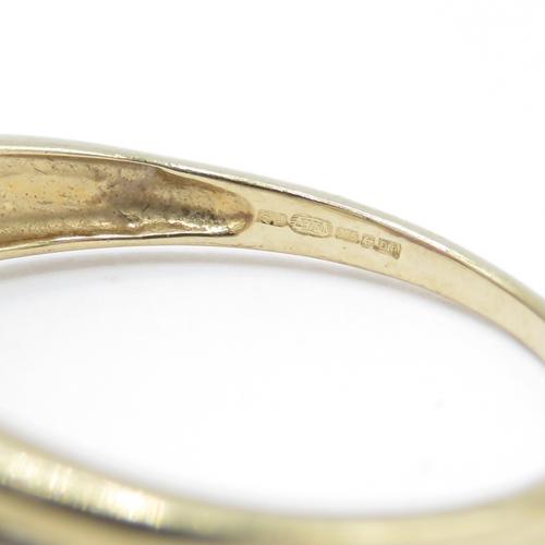 53 - 9ct Gold Amethyst and Diamond Dress Ring (2.5g) Size Q