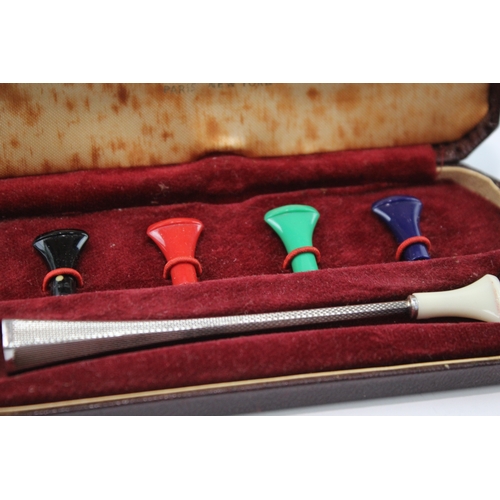Vintage Alfred Dunhill .925 Sterling Silver Cheroot Cigarette Holder 6g