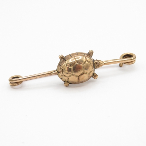 52 - 9ct gold turtle brooch (2.2g)