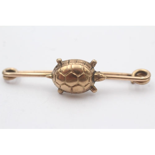 52 - 9ct gold turtle brooch (2.2g)